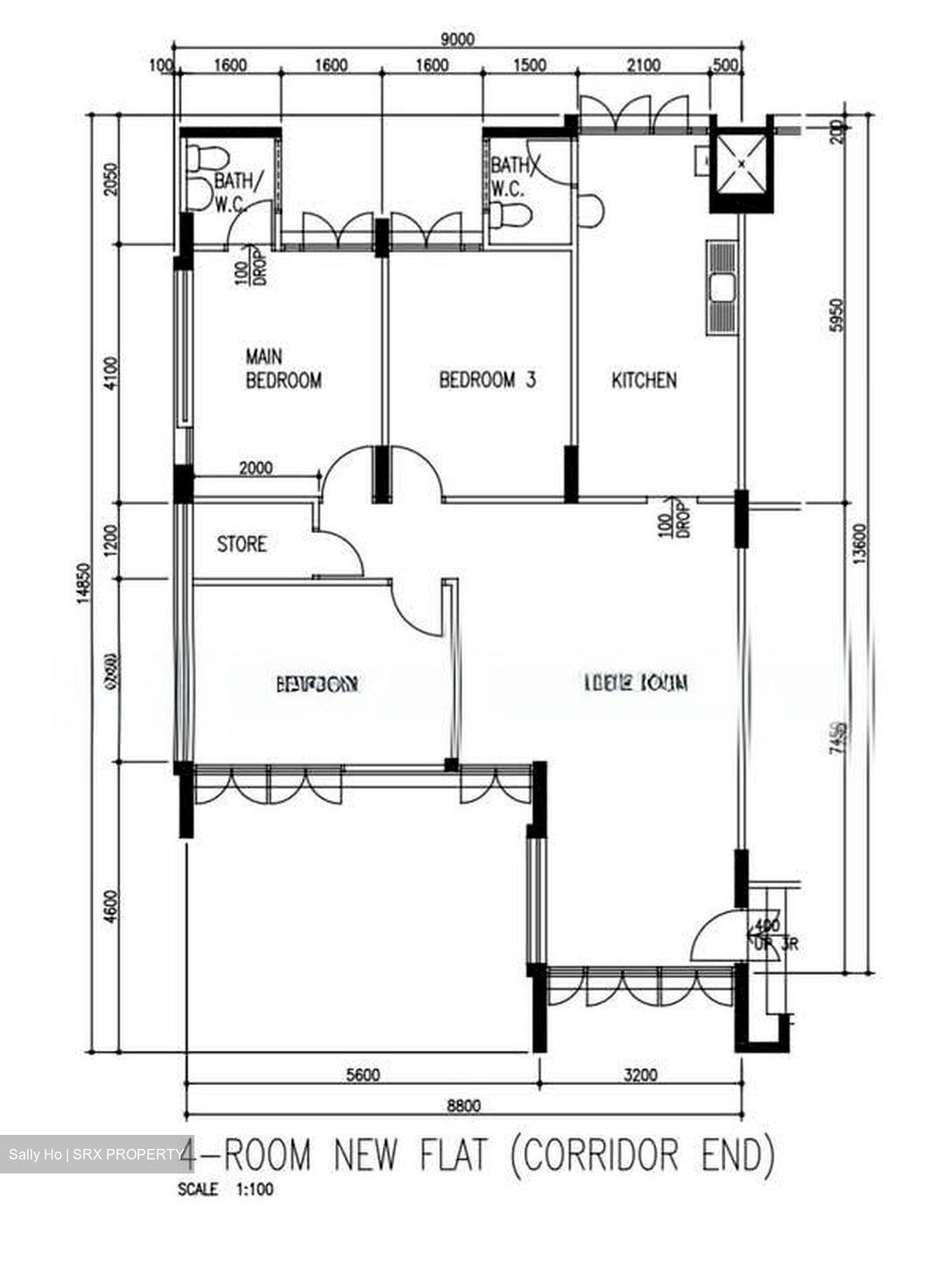 Blk 401 Harmony View (Hougang), HDB 4 Rooms #593249401